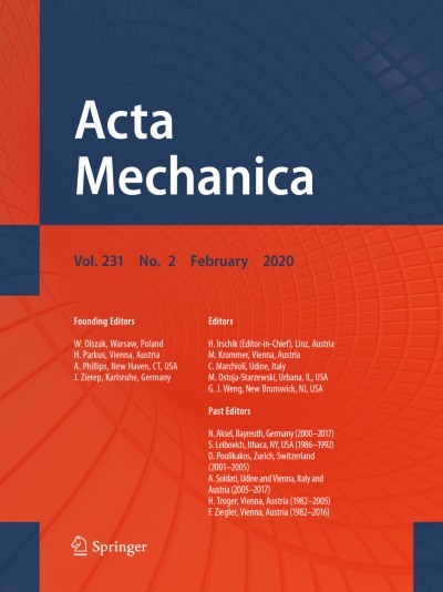 Acta Mechanica 2/2020
