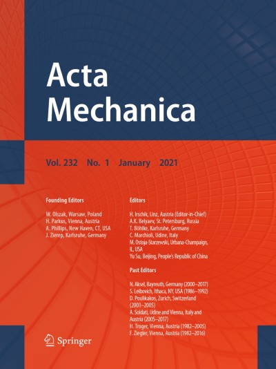 Acta Mechanica 1/2021