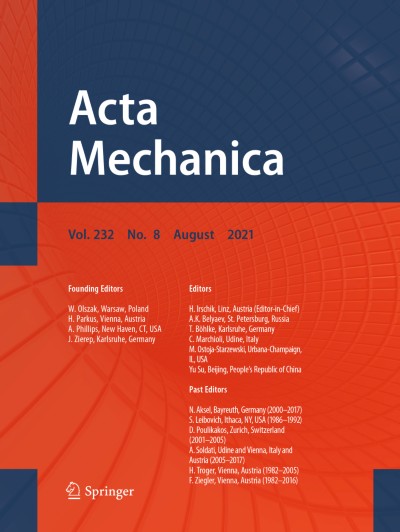 Acta Mechanica 8/2021