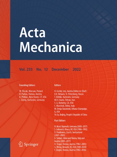 Acta Mechanica 12/2022