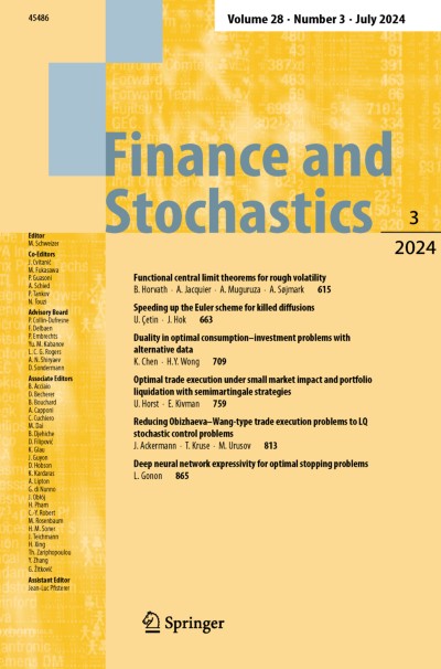 Finance and Stochastics 3/2024
