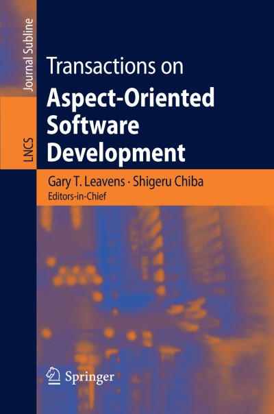 Cover of Book Series Transactions on Aspect-Oriented Software Development