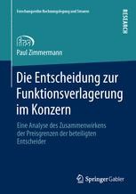 Die Entscheidung Zur Funktionsverlagerung Im Konzern Springerprofessional De