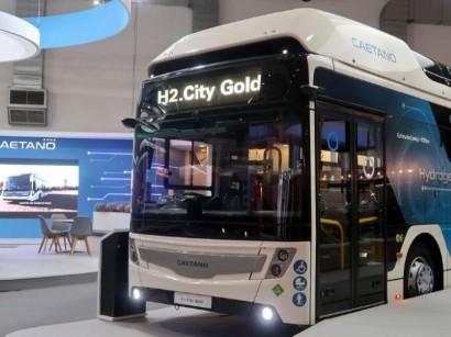 Brennstoffzelle Caetanobus Zeigt H2 Bus Mit Toyota