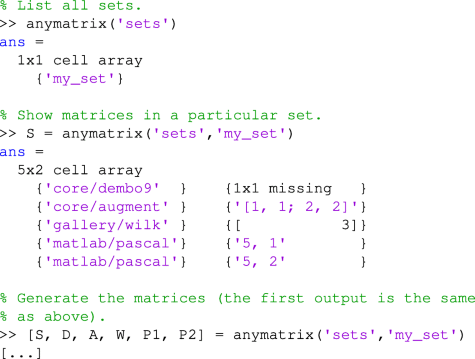 Anymatrix: an extensible MATLAB matrix collection | SpringerLink