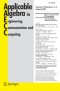 Applicable Algebra in Engineering, Communication and Computing