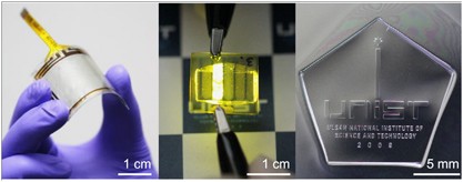 Photo-patternable and transparent films using cellulose nanofibers for stretchable origami electronics