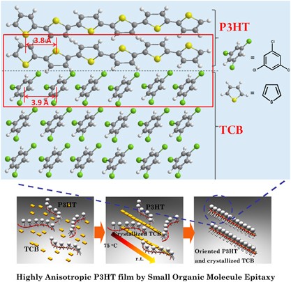 Highly anisotropic P3HT films with enhanced thermoelectric performance via organic small molecule epitaxy