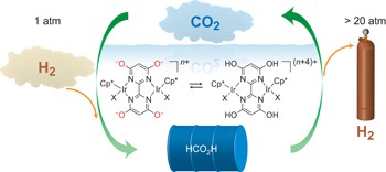 Reversible hydrogen storage using CO<sub>2</sub> and a proton-switchable iridium catalyst in aqueous media under mild temperatures and pressures