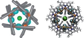 Anion-induced reconstitution of a self-assembling system to express a chloride-binding Co<sub>10</sub>L<sub>15</sub> pentagonal prism