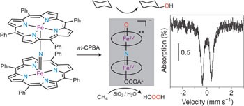 An <i>N</i>-bridged high-valent diiron–oxo species on a porphyrin platform that can oxidize methane