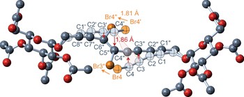 A multistep single-crystal-to-single-crystal bromodiacetylene dimerization