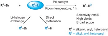 Direct catalytic cross-coupling of organolithium compounds
