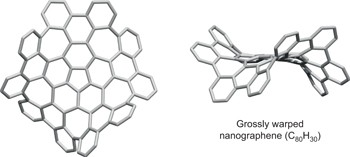 A grossly warped nanographene and the consequences of multiple odd-membered-ring defects