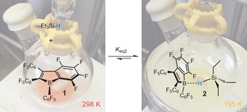 Direct observation of a borane–silane complex involved in frustrated Lewis-pair-mediated hydrosilylations