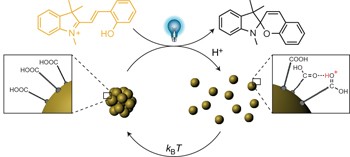 Light-controlled self-assembly of non-photoresponsive nanoparticles