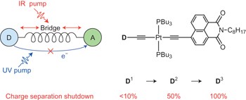 On the mechanism of vibrational control of light-induced charge transfer in donor–bridge–acceptor assemblies