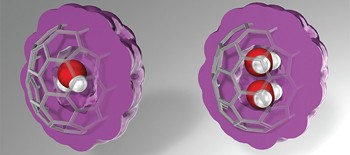 Synthesis of a distinct water dimer inside fullerene C<sub>70</sub>