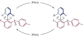 A chemically powered unidirectional rotary molecular motor based on a palladium redox cycle