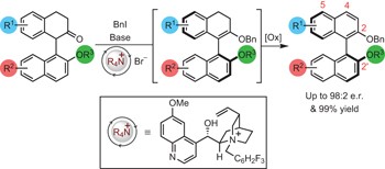 Catalytic enantioselective synthesis of atropisomeric biaryls by a cation-directed <i>O</i>-alkylation