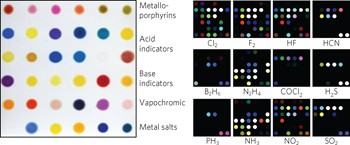 An optoelectronic nose for the detection of toxic gases