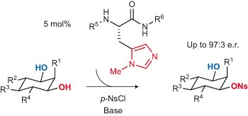 Enantioselective sulfonylation reactions mediated by a tetrapeptide catalyst