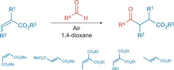 Hydroacylation of α,β-unsaturated esters via aerobic C–H activation