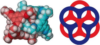 Triply interlocked covalent organic cages