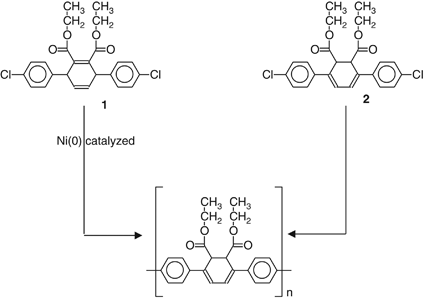 Synthesis and properties of conjugated polymers from 3,6-di(4-chlorophenyl)-3,6-dihydrophthalic acid diethyl ester and application to the photo-sensitizer of a solar cell