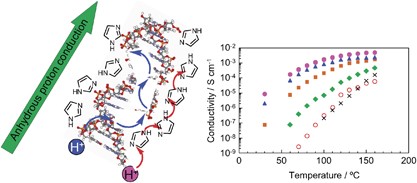 Proton conduction of DNA–imidazole composite material under anhydrous condition