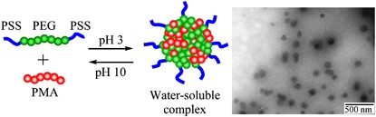 Water-soluble complexes formed from hydrogen bonding interactions between a poly(ethylene glycol)-containing triblock copolymer and poly(methacrylic acid)