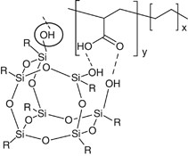 Interaction in POSS-poly(ethylene-co-acrylic acid) nanocomposites