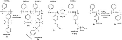 Synthesis of poly(diphenylacetylene)s bearing various polar groups and their gas permeability