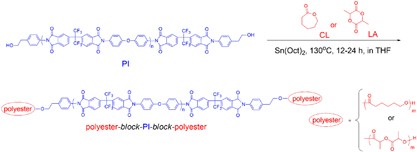 Ring-opening polymerization of ɛ-caprolactone and L-lactide initiated by a hydroxy-terminated aromatic polyimide