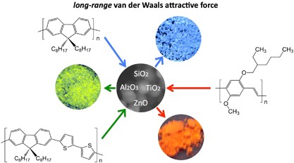 Visualizing spontaneous physisorption of non-charged π-conjugated polymers onto neutral surfaces of spherical silica in nonpolar solvents