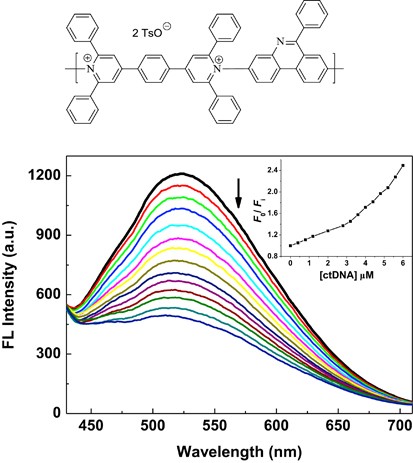 A new conjugated poly(pyridinium salt) derived from phenanthridine diamine: its synthesis, optical properties and interaction with calf thymus DNA