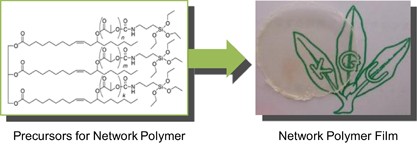 Synthesis and properties of novel network polymers containing castor oil and silsesquioxane moieties