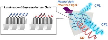 Polymer functionalization by luminescent supramolecular gels