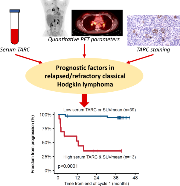 Prognostic value of TARC and quantitative PET parameters in relapsed or refractory Hodgkin lymphoma patients treated with brentuximab vedotin and DHAP