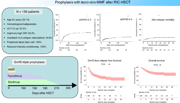 GvHD prophylaxis with tacrolimus, sirolimus, and mycophenolate mofetil after reduced intensity conditioning hematopoietic stem cell allogeneic transplantation