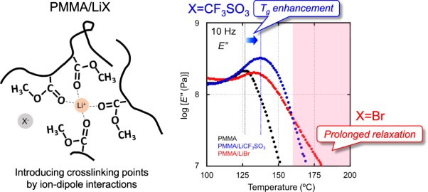 Enhancement of the glass transition temperature of poly(methyl methacrylate) by salt