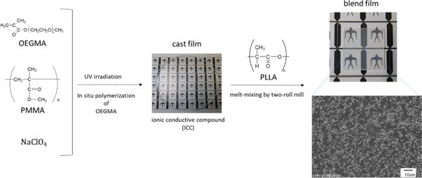 Phase structure and electrical and mechanical properties of PLLA/ionic conductive polyether blends prepared by melt mixing