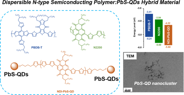Hybridization of an n-type semiconducting polymer with PbS quantum dots and their photovoltaic investigation