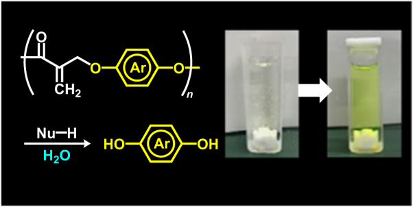 Degradation of poly(conjugated ester)s using a conjugate substitution reaction with various amines and amino acids in aqueous media