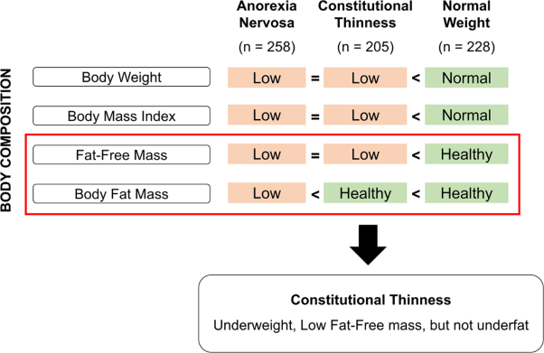 Underweight but not underfat: is fat-free mass a key factor in constitutionally thin women?