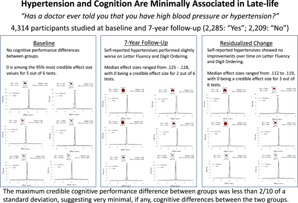 Hypertension and cognition are minimally associated in late life