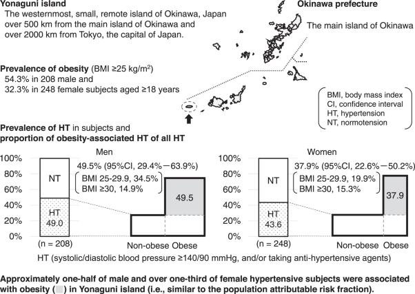 Obesity and hypertension from a public health perspective in a small remote island of Okinawa, Japan