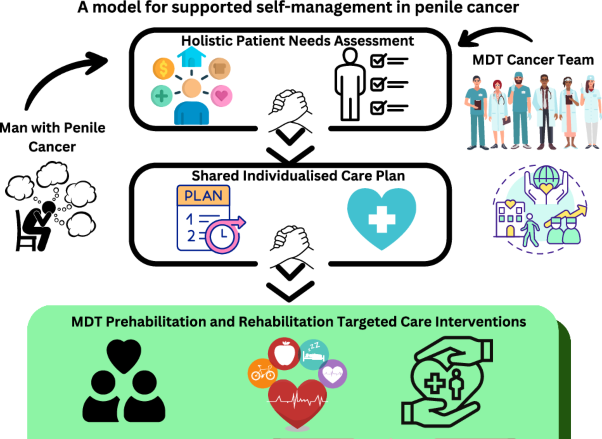 Empowering people affected by penile cancer: towards a model for supportive self-management