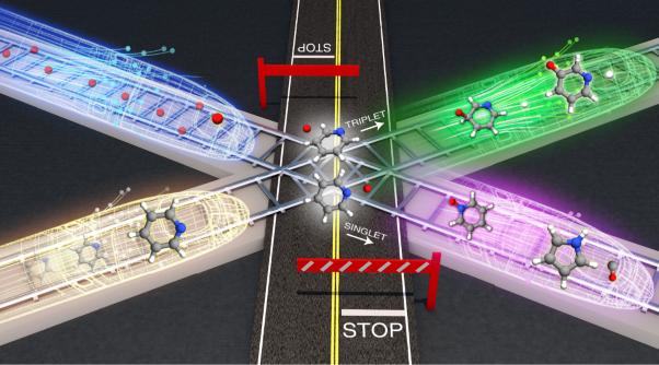 Intersystem crossing in the entrance channel of the reaction of O(<sup>3</sup>P) with pyridine