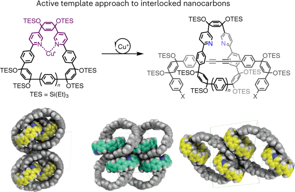 Active template strategy for the preparation of <i>π</i>-conjugated interlocked nanocarbons
